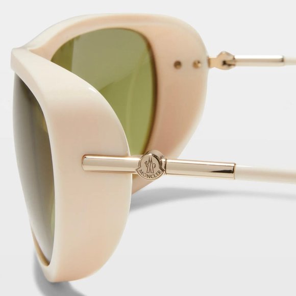 MONCLER LUNETTES Men's ML0128 Polarized Perforated Aviator Sunglasses - Picture 4 of 14